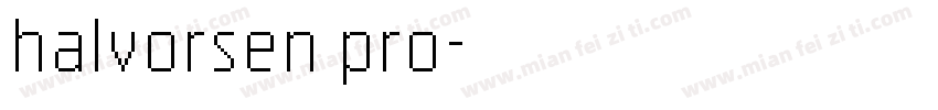halvorsen pro字体转换
